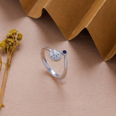 925 Sterling Silver CZ Diamond  Ring